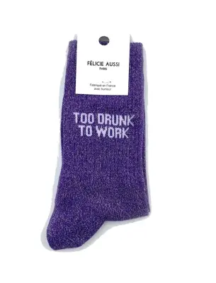 Chaussettes Too Drunk To Work - Félicie Aussi — photo 4