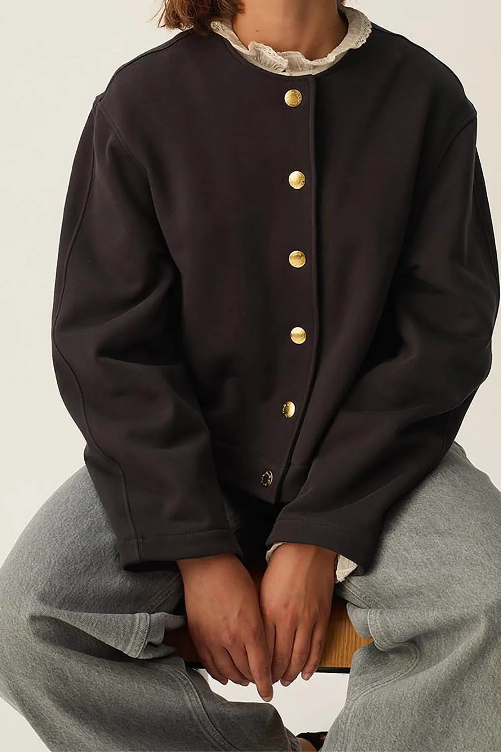 Veste maille Joanne Ardoise