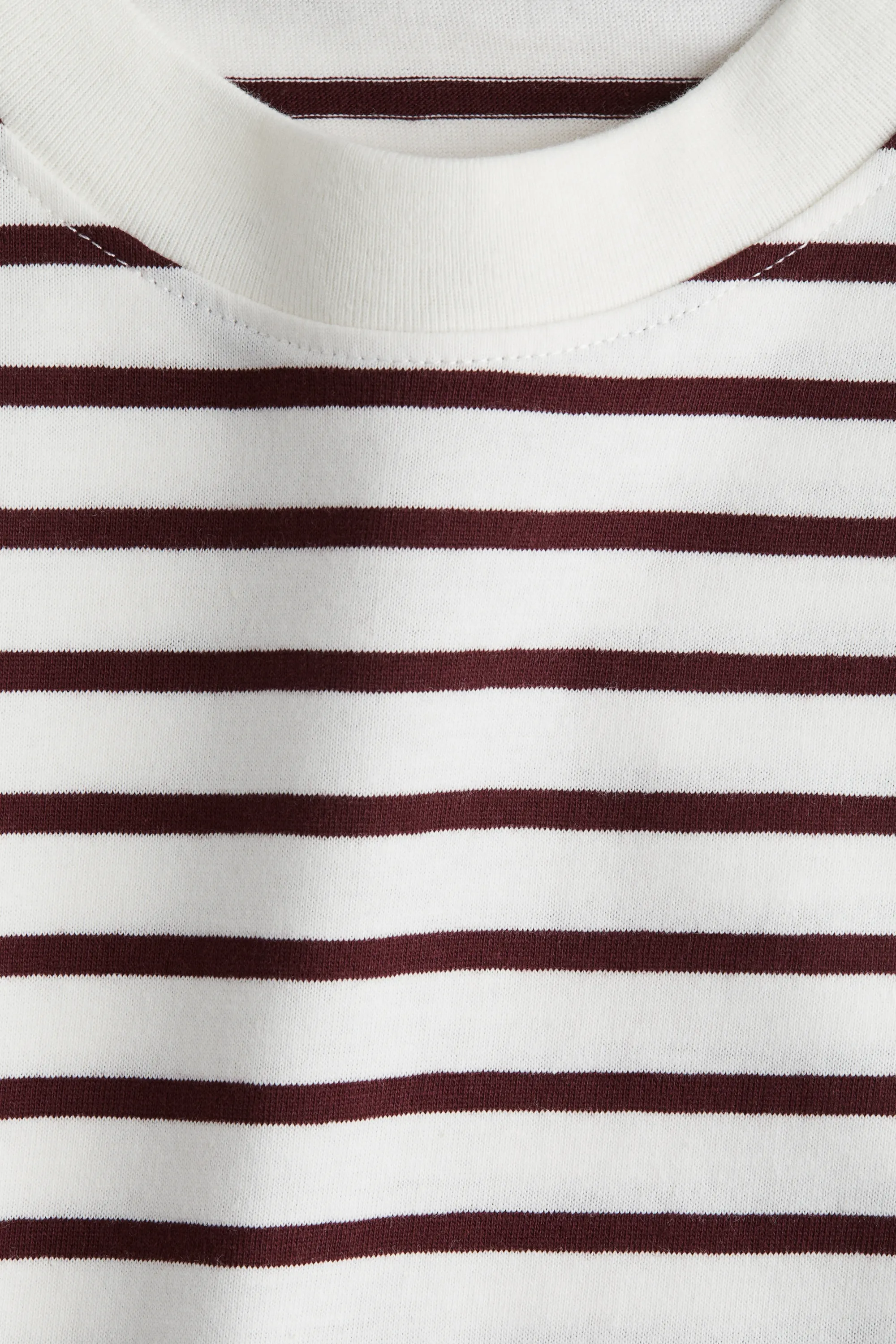 Robe T-shirt oversize - Rouge foncé/rayé