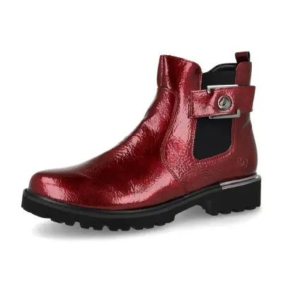 Bottines Remonte D8684-33 Rouges - Cuir Lacets Grande Pointure Femme — photo 1