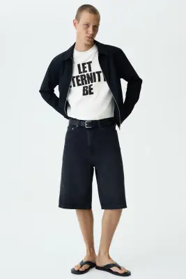 Débardeur imprimé Relaxed Fit en coton - Crème/Let Eternity Be — photo 2