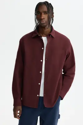 Chemise Oxford Regular Fit - Bordeaux — photo 3