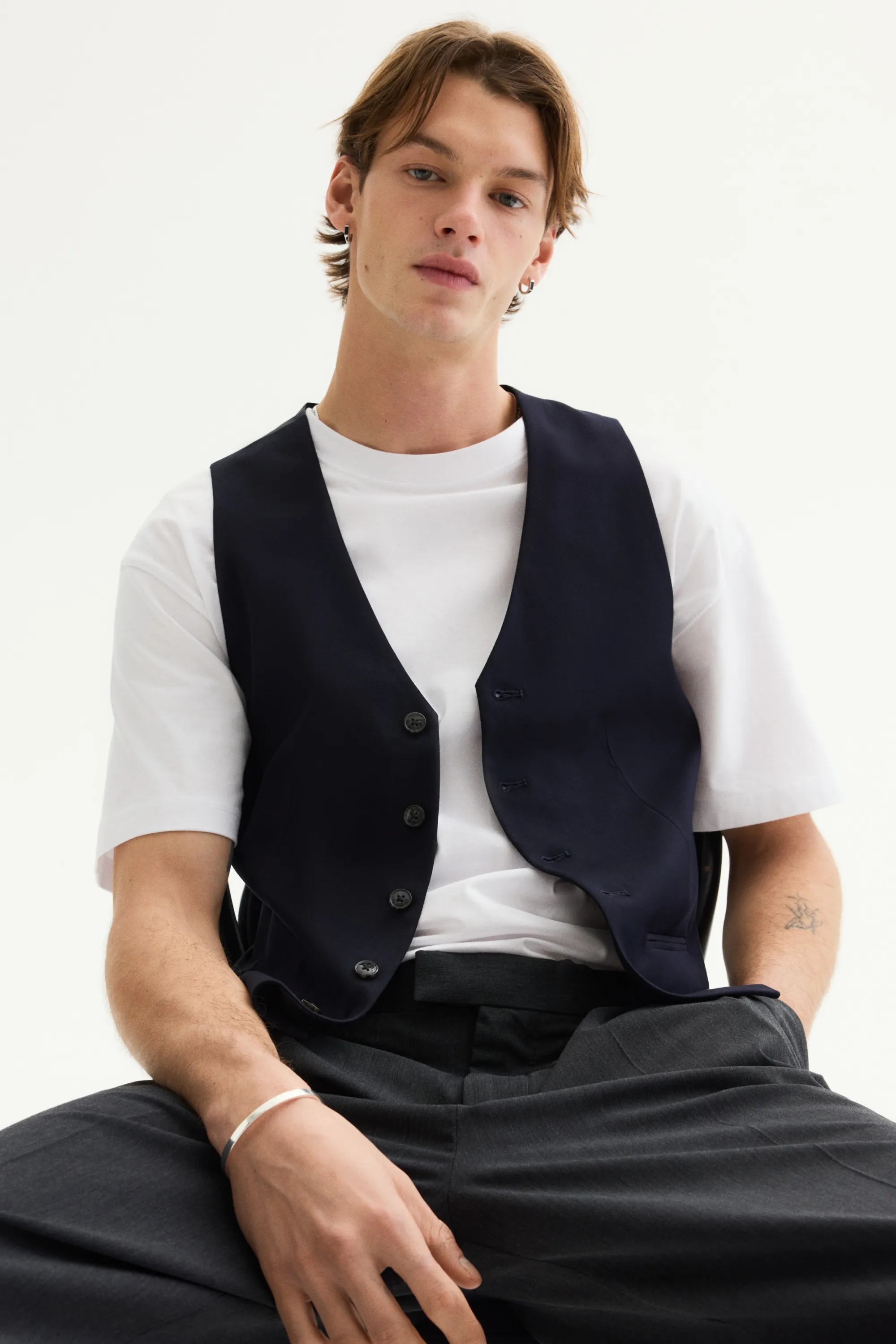 Gilet de costume Slim Fit - Bleu marine