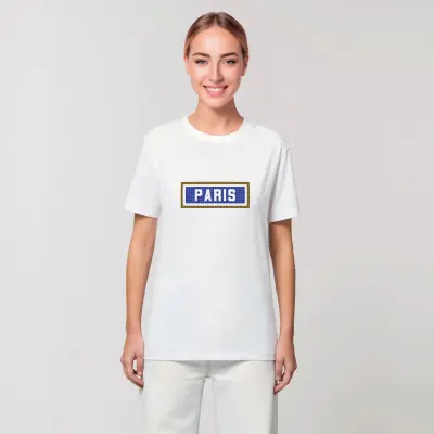 TEE SHIRT COTON BIO IMPRIMÉ - PARIS - BLANC — photo 3