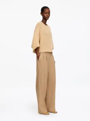 Pull raglan en laine d'alpaga - Beige — photo 1