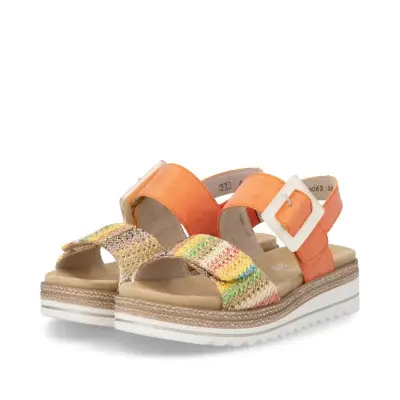 Sandales Remonte D0Q62-38 Orange - Velcro Grande Pointure Femme — photo 5