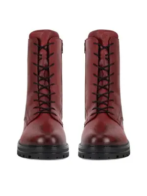 Bottines Remonte D2278-36 Rouges - Lacets Grande Pointure Femme — photo 4