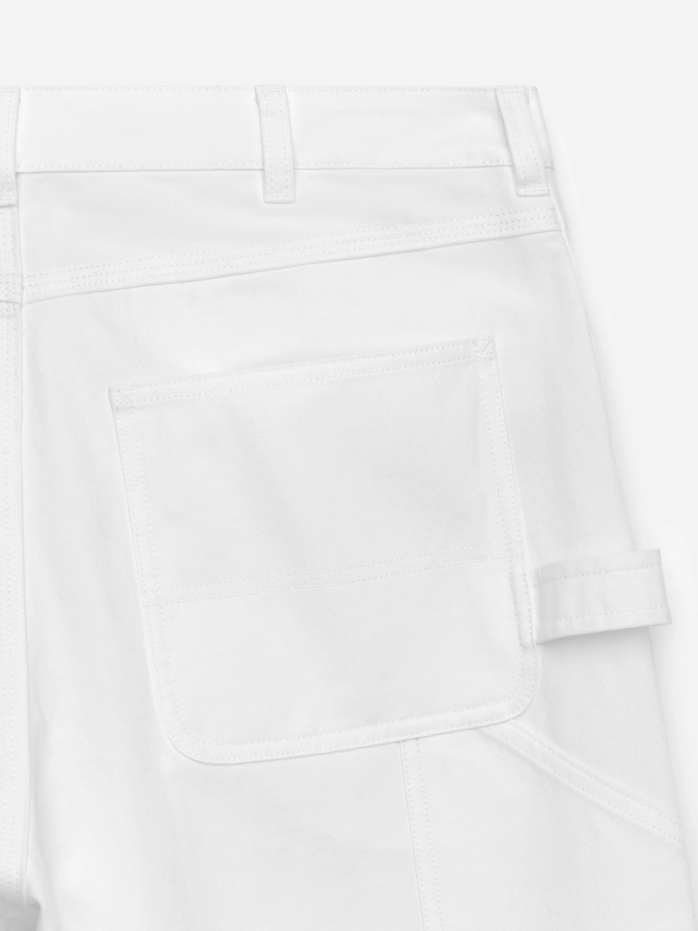 Pantalon décontracté en toile - Blanc cassé