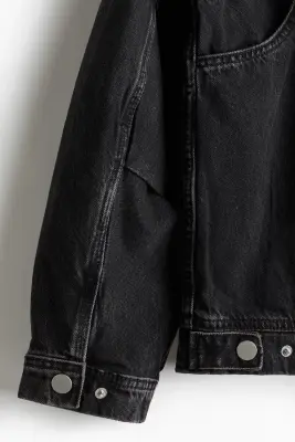 Veste utility wear Loose Fit - Noir denim — photo 1