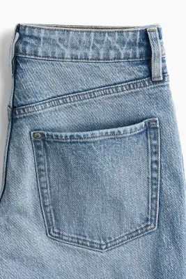 Slim Straight High Ankle Jeans - Bleu denim clair — photo 1