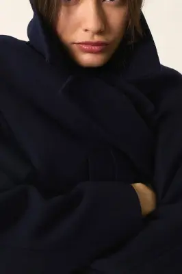 Manteau Yasmine Marine — photo 4