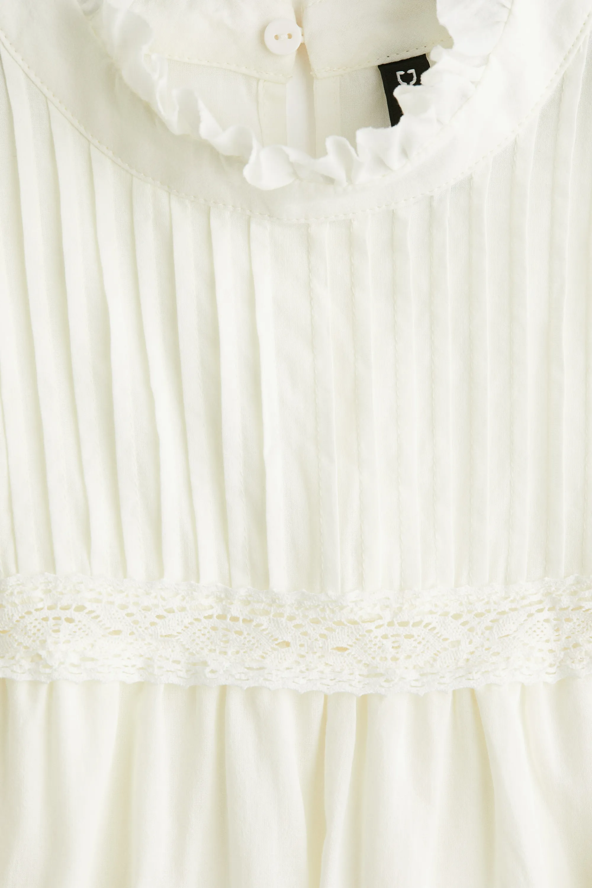 Robe volantée en coton - Blanc