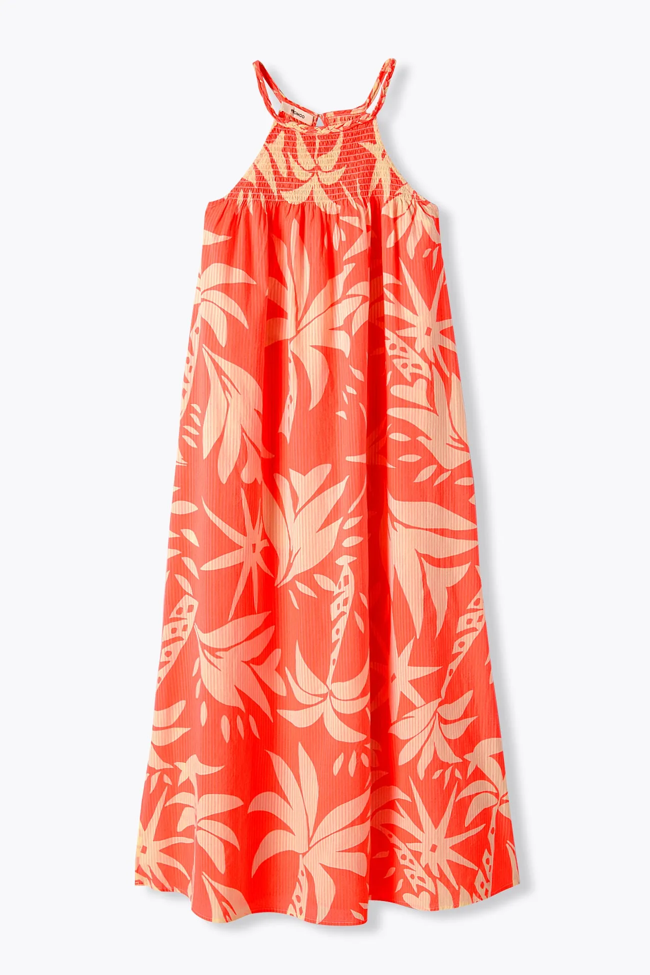 Robe longue fluo à bretelles