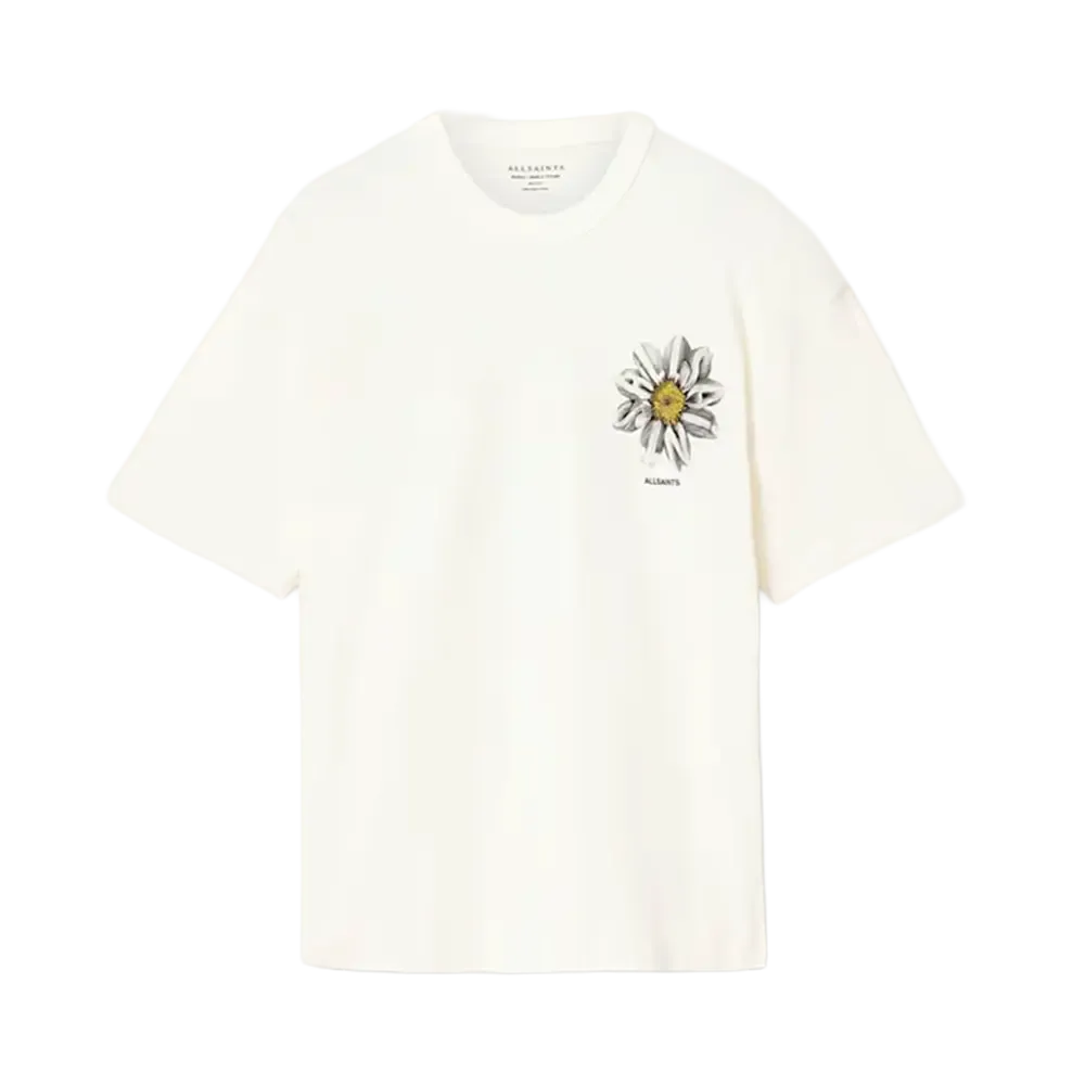 ALLSAINTS Petals Oversized Short Sleeve Graphic T-Shirt Chalk White