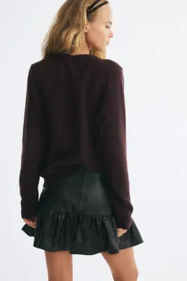 Pull - Marron foncé — photo 3
