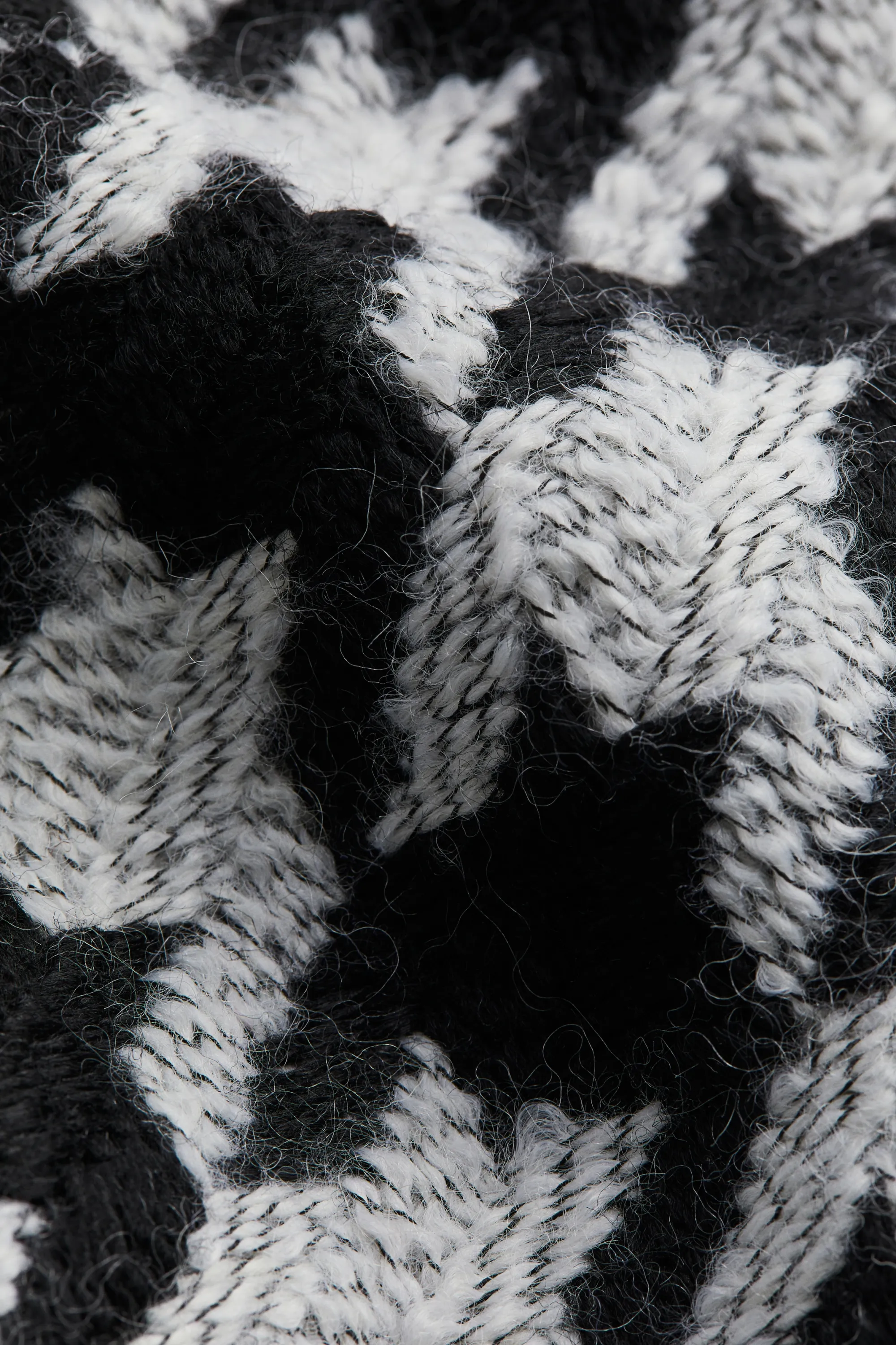 Minijupe - Blanc/motif pied-de-poule