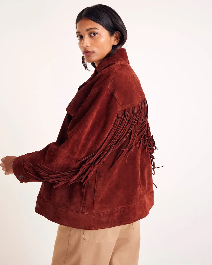 Veste Augustin croute brique