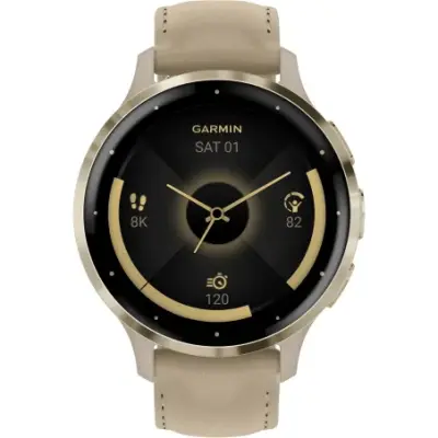 Garmin Venu 3S bracelet cuir lin + bracelet silicone lin 010-02785-55 — photo 2
