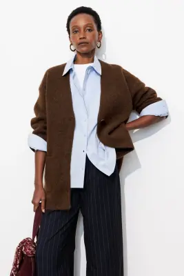 Long cardigan oversize Femme — photo 2