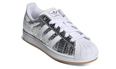 Adidas Superstar II Patent Snakeskin Silver Metallic — photo 3