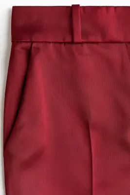 Pantalon chic avec taille haute - Rouge foncé — photo 3