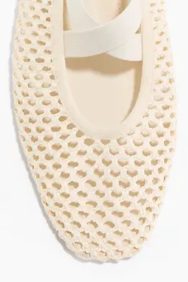 Ballerines tressées - Beige clair — photo 2
