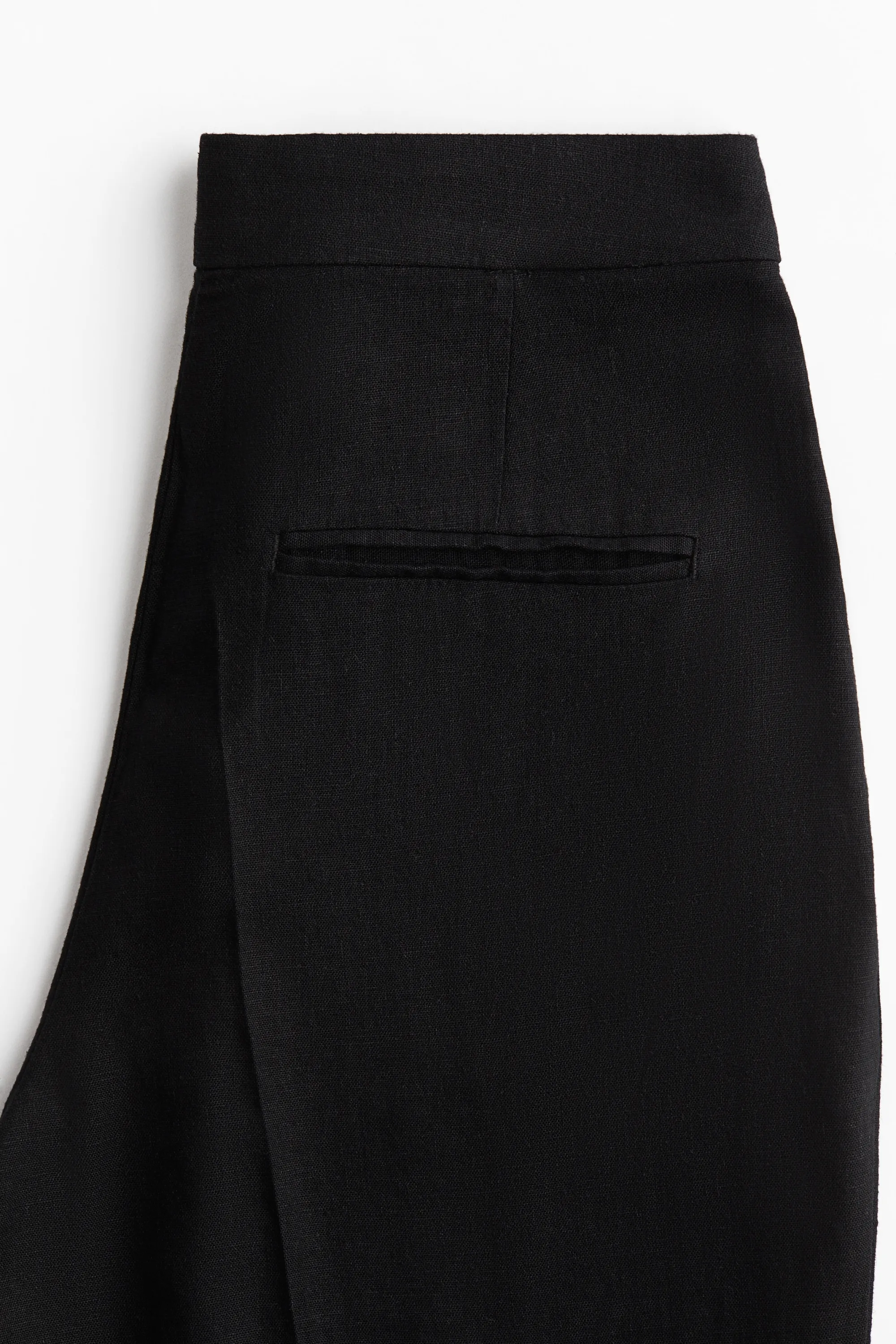 Pantalon bootcut en lin mélangé - Noir