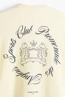 T-shirt imprimé Relaxed Fit - Jaune pâle/Sports Club — photo 4