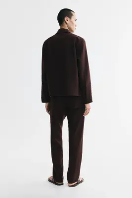 Pantalon Regular Fit en twill - Marron foncé — photo 3