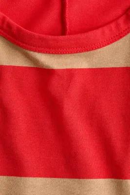 Top avec manches chauve-souris à découpe raglan - Rouge/rayé — photo 3