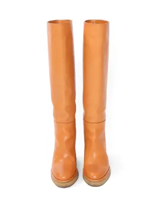 Bottes compensées en cuir camel Prix boutique 1450€ Taille 36 — photo 2