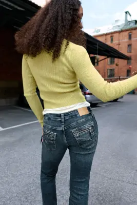 Cardigan en maille - Citron vert — photo 2
