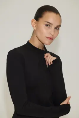 Veste de sport chaude avec capuche et zip DryMove™ - Noir — photo 2