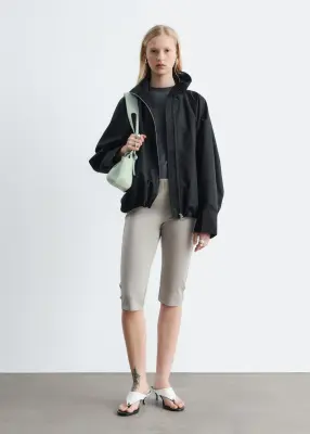 Veste zippée en sergé - Noir — photo 1