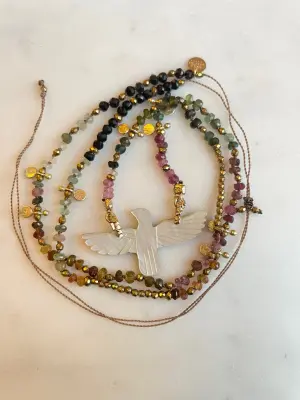 Nouveau ! ROOM SERVICE JEWELRY Collier Phoenix Baby Perle Nacre — photo 3