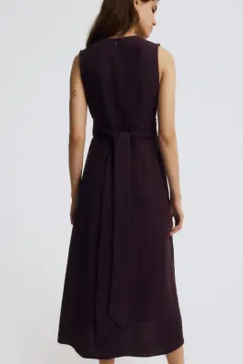 MAMA Robe d'allaitement à nouer dans le dos - Violet prune foncé — photo 2