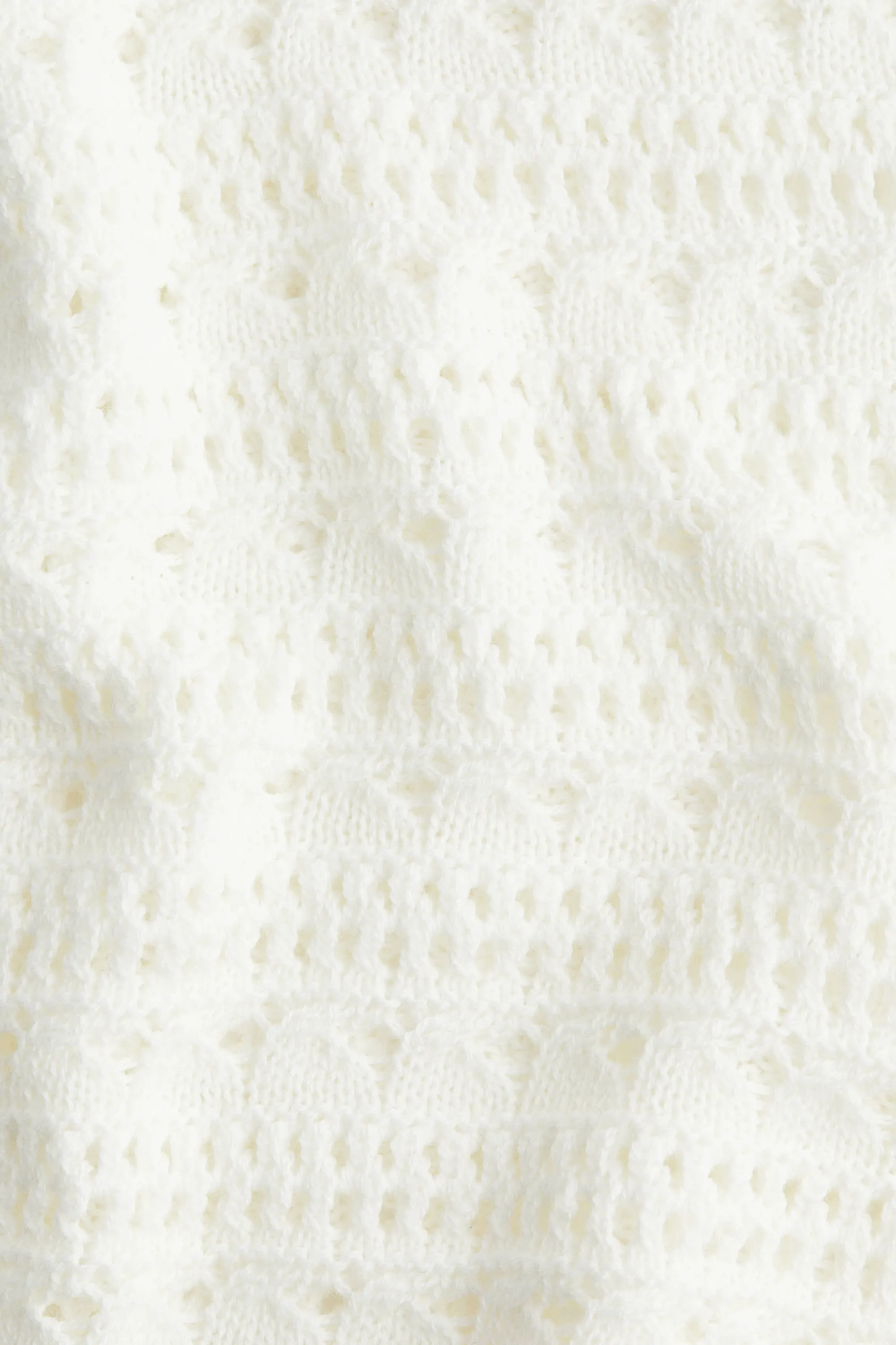 Short en maille pointelle - Blanc