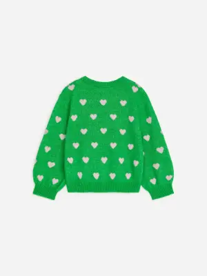 Cardigan en laine et alpaga - Vert — photo 1