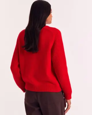 Pull Doug rouge Barbour — photo 4