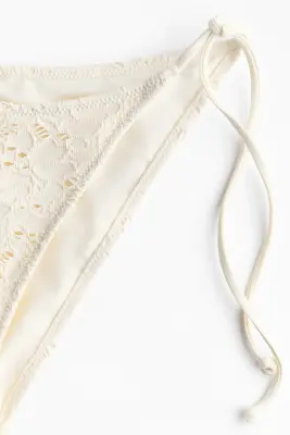 Bas de maillot Tanga à nouer - Blanc — photo 3