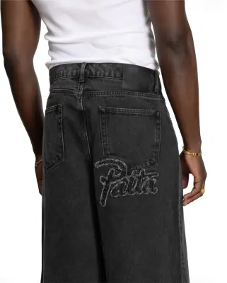Whiskers Denim Shorts Black — photo 2