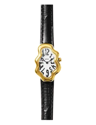 LAPHONT MIRAGE WATCH GOLD BLACK STRAP — photo 1