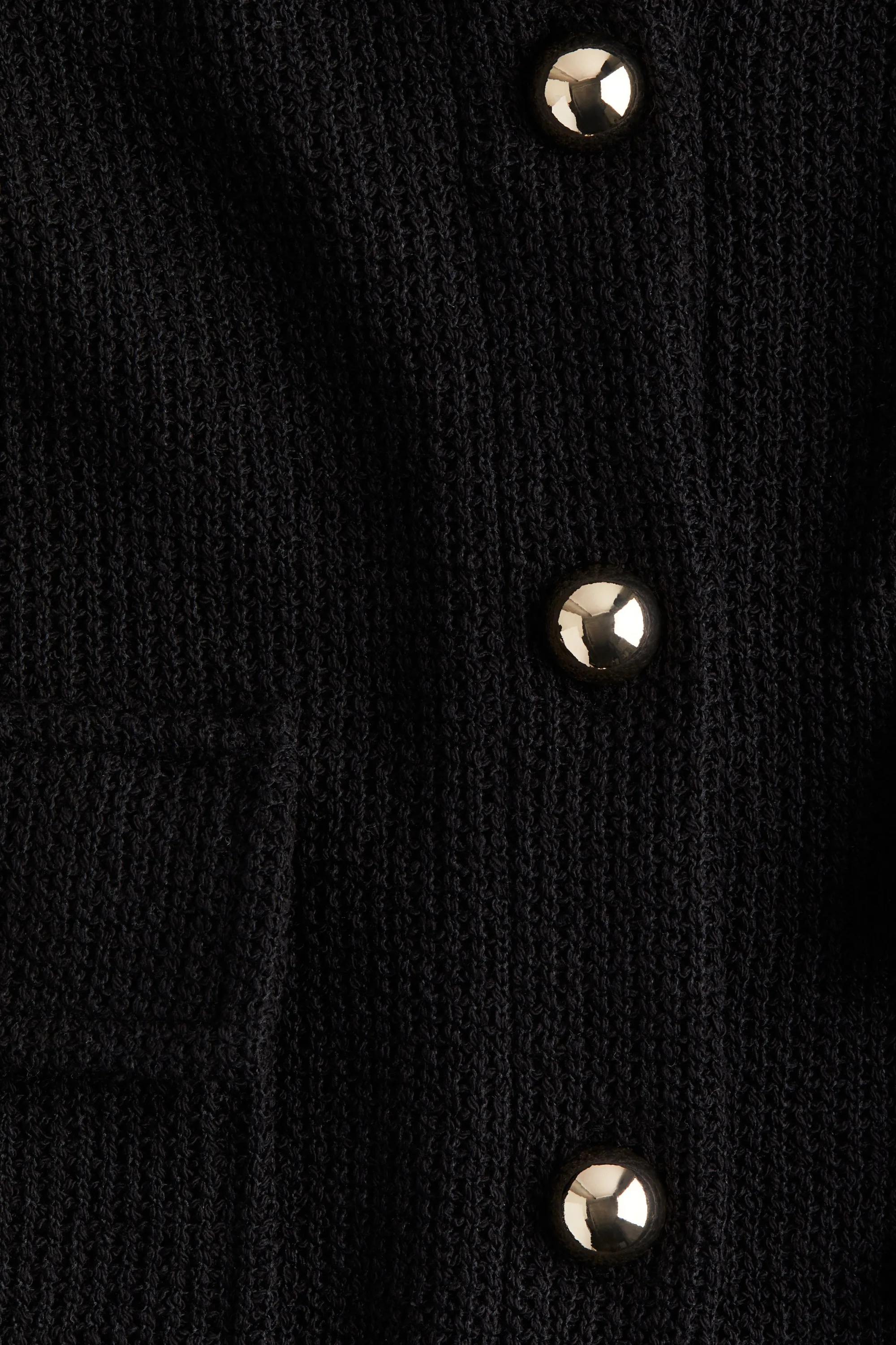 Top en jersey gaufré - Noir