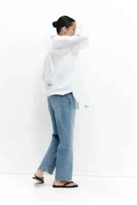MAMA Straight Ankle Jeans - Bleu denim clair — photo 3