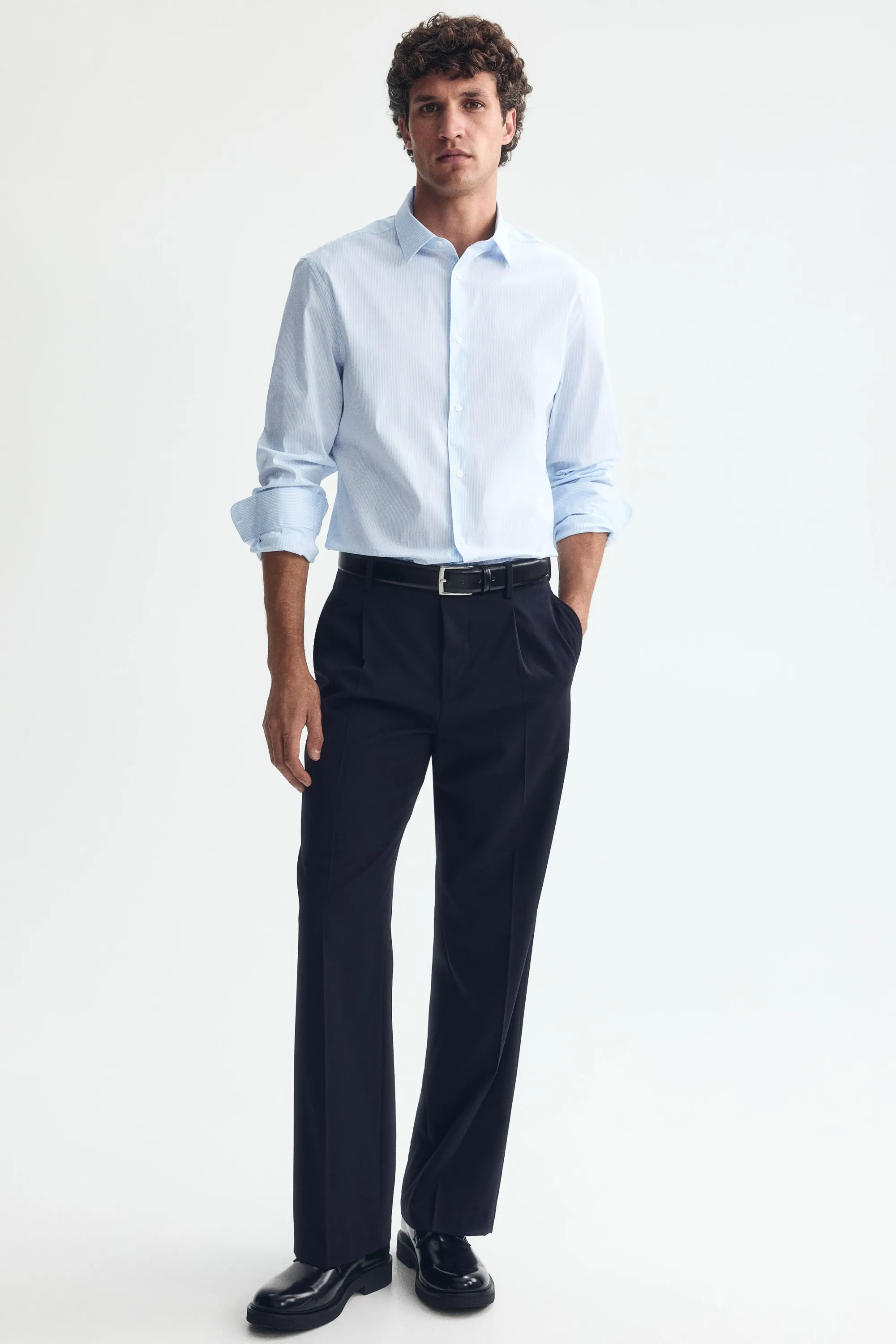 Chemise stretch Slim Fit - Bleu clair