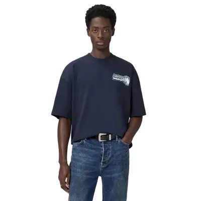 Williams X AllSaints Burnout Crew Neck T-Shirt Williams Blue — photo 2