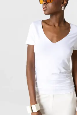 T-shirt en viscose et élasthanne — photo 3