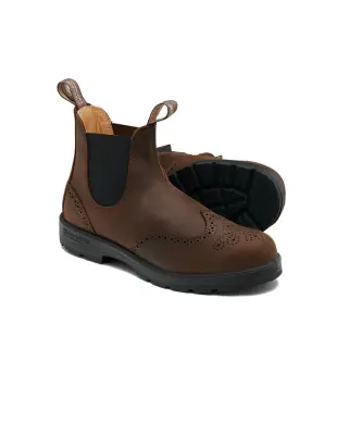 W Classic Chelsea Boots #2444 Antique Brown Brogue — photo 2
