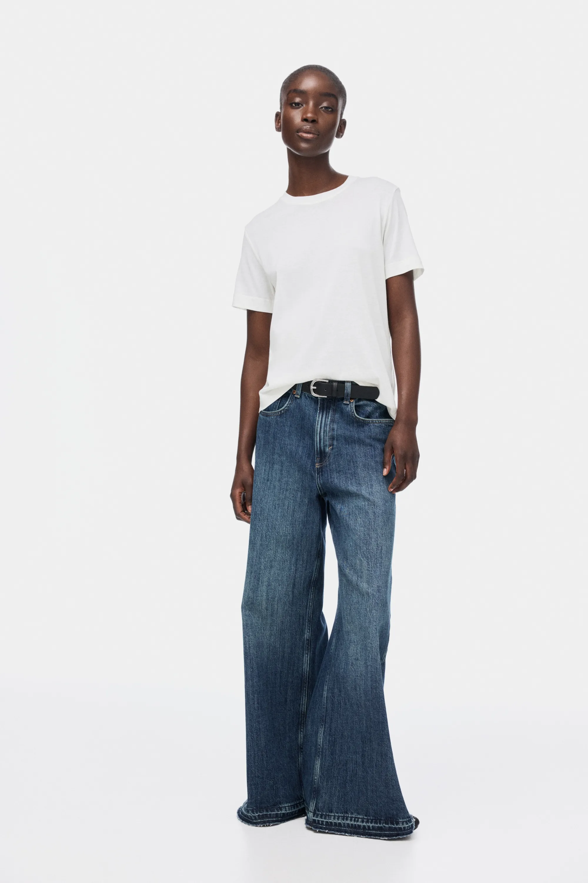 T-shirt en soie mélangée - Blanc