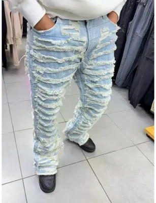 pantalon jeans baggy ikao bleu délavé — photo 2